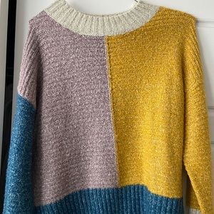 Super cute boutique color block sweater.